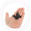 100pcs Black Plastic Key Ring Clips Acrylic Keychain Connectors Flexible Folding Mini Clips 7