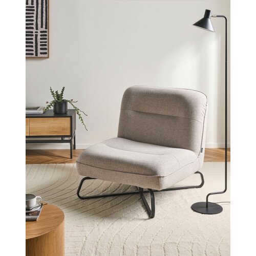 Beliani Armchair LINDAL Fabric Beige 1