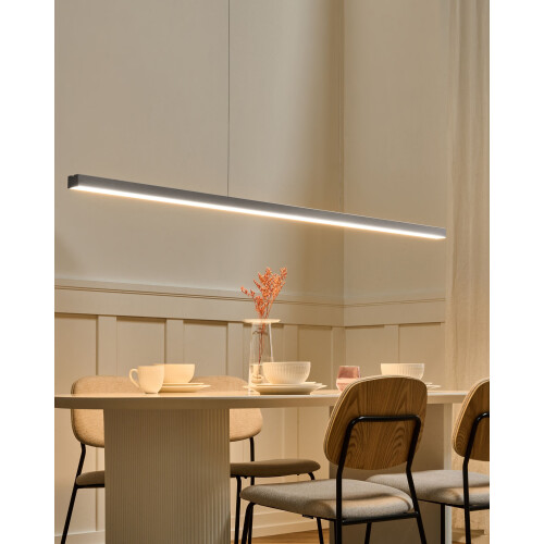 Beliani LED Pendant Lamp BADDANA Metal Silver 1