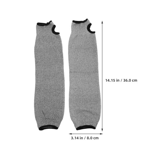 OUNONA Cut-Resistant Arm Sleeves PE Silver 2 Pack 1