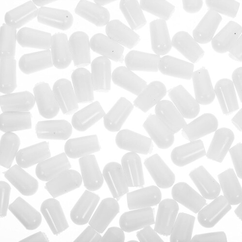 100pcs White PVC Hanger Wire End Protector Covers Lightweight Easy to Carry 2