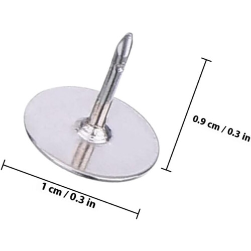 100 Sets Rubber Brooch Clutch Pin Backs Flat Round Lapel Pin Keepers with PVC Storage Case 1