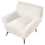 Beliani Armchair LAKENE Fabric Off-White 7