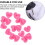 100 stuks hartvormige brochebasisjes en badgesluitingen, roze plastic speldsluitingen 5