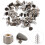 50 Sets 12Mm Metal Jeans Buttons Replacement Kit with Press Studs Fasteners 3