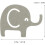 Elefant lättviktspappersmaterial 100 st. bedårande elefantform 2