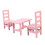 Ensemble de 3 chaises de bureau roses OUNONA 4