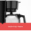 Cafetière noire 12 tasses avec technologie Vortex 3