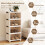 4-Tier Foldable Shoe Storage Box with Wheels, White 3