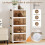 4-Tier Foldable Shoe Storage Box with Wheels, White 5