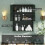Wall-Mounted Bathroom Cabinet, Green, 2 Doors, Adjustable Shelf 5