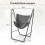 Hanging chair with frame, grey, cotton-polyester, 120 kg load capacity 2