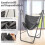 Hanging chair with frame, grey, cotton-polyester, 120 kg load capacity 4