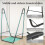Hanging chair with frame, grey, cotton-polyester, 120 kg load capacity 5