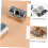 50 fermoirs métalliques pour broches, 9 x 6 mm, avec clé. 4