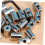50 fermoirs métalliques pour broches, 9 x 6 mm, avec clé. 8