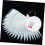 50pcs Fan Shaped Nail Palette False Nail Display Cards Practice Sticks 7