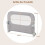 Foldable Toddler Bed Rail with Removable Cover, 80x60 cm 2