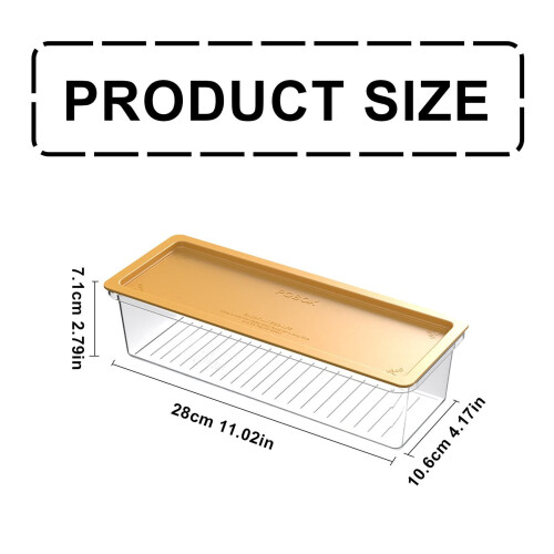 Transparent rectangular storage box microwave-safe 1 piece 2