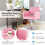 Hydraulic Salon Chair, Adjustable, Pink, 360 Swivel 4