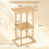 Bamboo Side Table Set with Shelves, 40x28x65 cm 2
