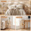 Bamboo Side Table Set with Shelves, 40x28x65 cm 3
