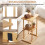 Bamboo Side Table Set with Shelves, 40x28x65 cm 4