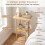 Bamboo Side Table Set with Shelves, 40x28x65 cm 5