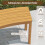 2-Piece Curved Acacia Wood Outdoor Bench Set 3