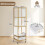 4-Tier Rotating Bookshelf with Wheels and Fabric Drawer 2