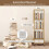4-Tier Rotating Bookshelf with Wheels and Fabric Drawer 3