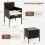 3-Piece Beige Rattan Balcony Set with Glass Table 2