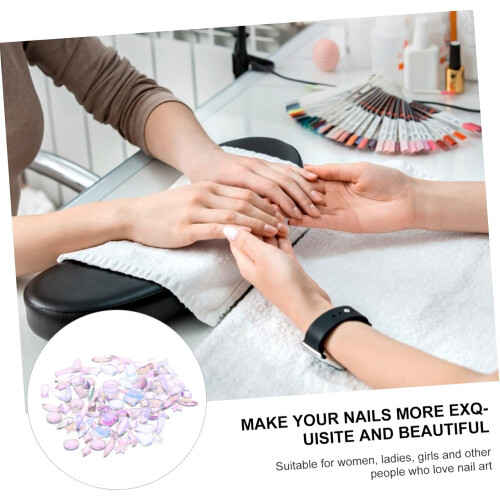 100 pièces de patchs plats pour nail art, à utiliser pour décorer vos ongles vous-même. 1