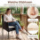 3-Piece Beige Rattan Balcony Set with Glass Table 5