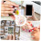 100 pièces de patchs plats pour nail art, à utiliser pour décorer vos ongles vous-même. 7