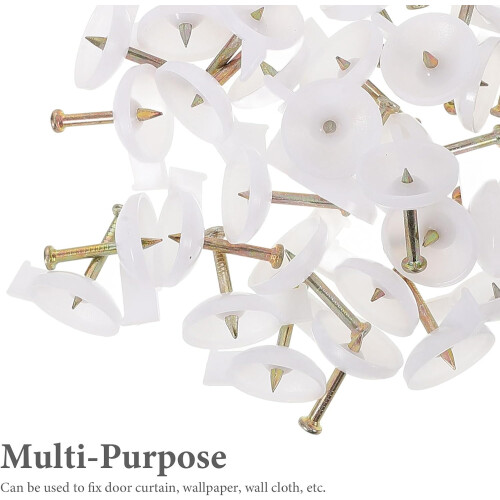 100pcs Wall Masonry Nails Silver Metal Thumbtacks for DIY Project with Versatile Tool 2