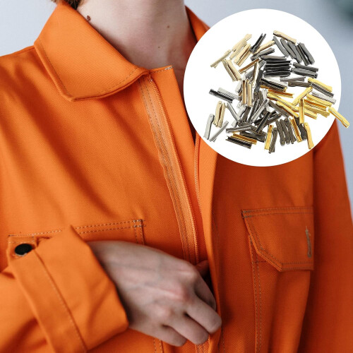 50 Pairs Universal Zipper Repair Kit with Zipper Bottom Stops and Pull Replacements 2