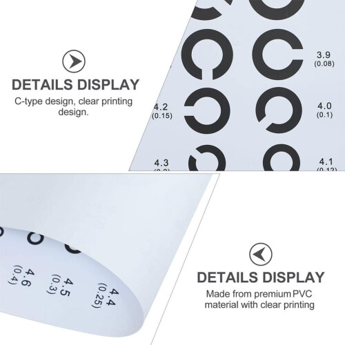 6sheets C-type Eye Testing Chart Chart for Boys and Girls Standard Eye Exam Wall 1