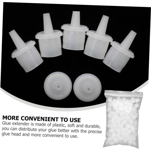 100pcs Eyelash Glue Dispenser Tips Precision Applicator Nozzle Replacement Caps 2