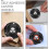 6 ruote piroettanti autoadesive per mobili, ruote medie rosa e nere da applicare 7
