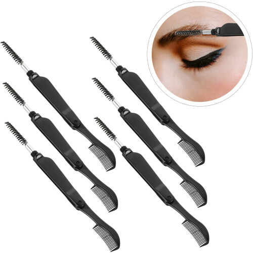 6pcs Folding Eyelash Combs Practical Makeup Brush for Eyelash Comb Shaper for Easy Styling 1