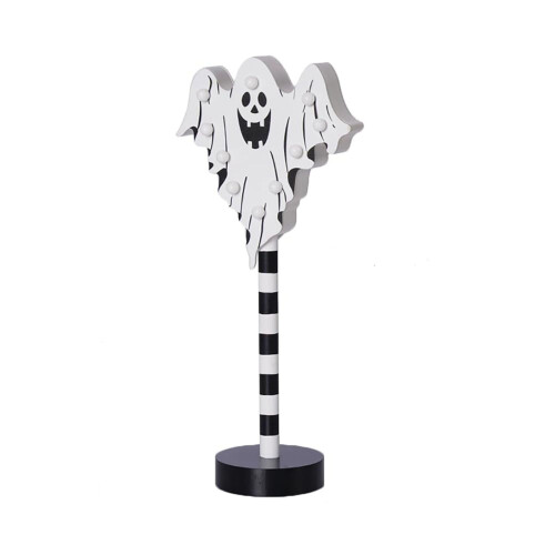 LED pumpkin bat night light wooden Halloween decor 1