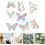 6pcs Removable PVC Window Stickers Rainbow Prism Static Cling Decals Anti-Collision Feature 8