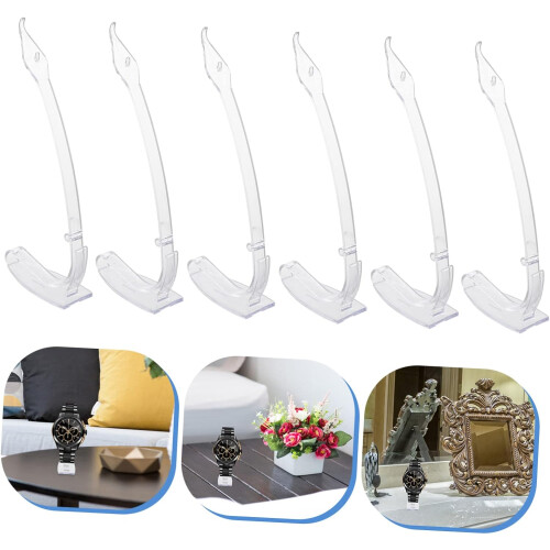 6pcs Long Style Plastic Watch Display Holders Watch Rack Holders for Carrier 1