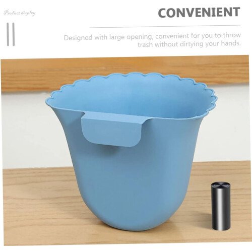 6pcs Wall-Mounted Flower Trash Can for Kitchen Waste Bin Hanging Waste Container Slim Bin Design 2
