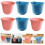 6pcs Wall-Mounted Flower Trash Can for Kitchen Waste Bin Hanging Waste Container Slim Bin Design 7
