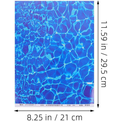 6pcs Water Ripple Sticker Sheets for DIY Architectural Models, Artificial Stream Pattern Paper 1