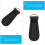6Pcs Black Leather Zipper Pull Tabs Replacement Heads for Bags Backpacks Coats 8