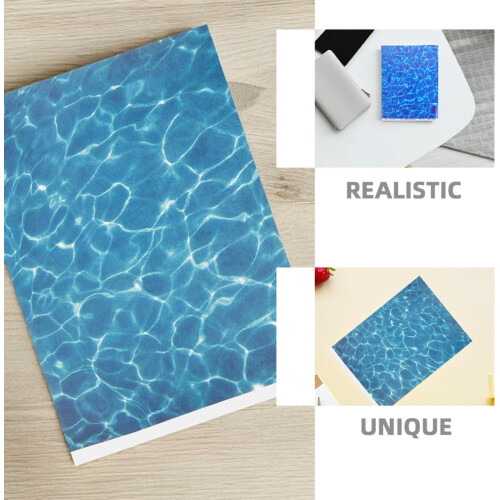 6pcs Water Ripple Sticker Sheets for DIY Architectural Models, Artificial Stream Pattern Paper 2