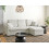 Beliani Corner Sofa Bed NASSJO Faux Linen Off-White Left Hand 2